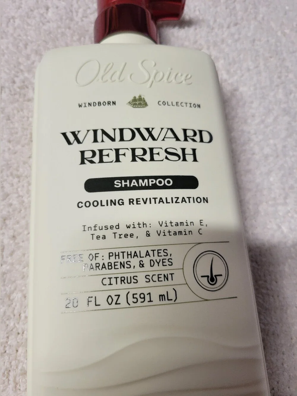Old Spice Windborn Collection Windward Refresh Shampoo Citrus Scent 20 oz NEW